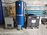 Проект - Винтовой компрессор Cross Air CA-7,5/8-GA, рефрижераторный осушитель Mark MDS 13 и вертикальный ресивер Remeza РВ 500.11.00